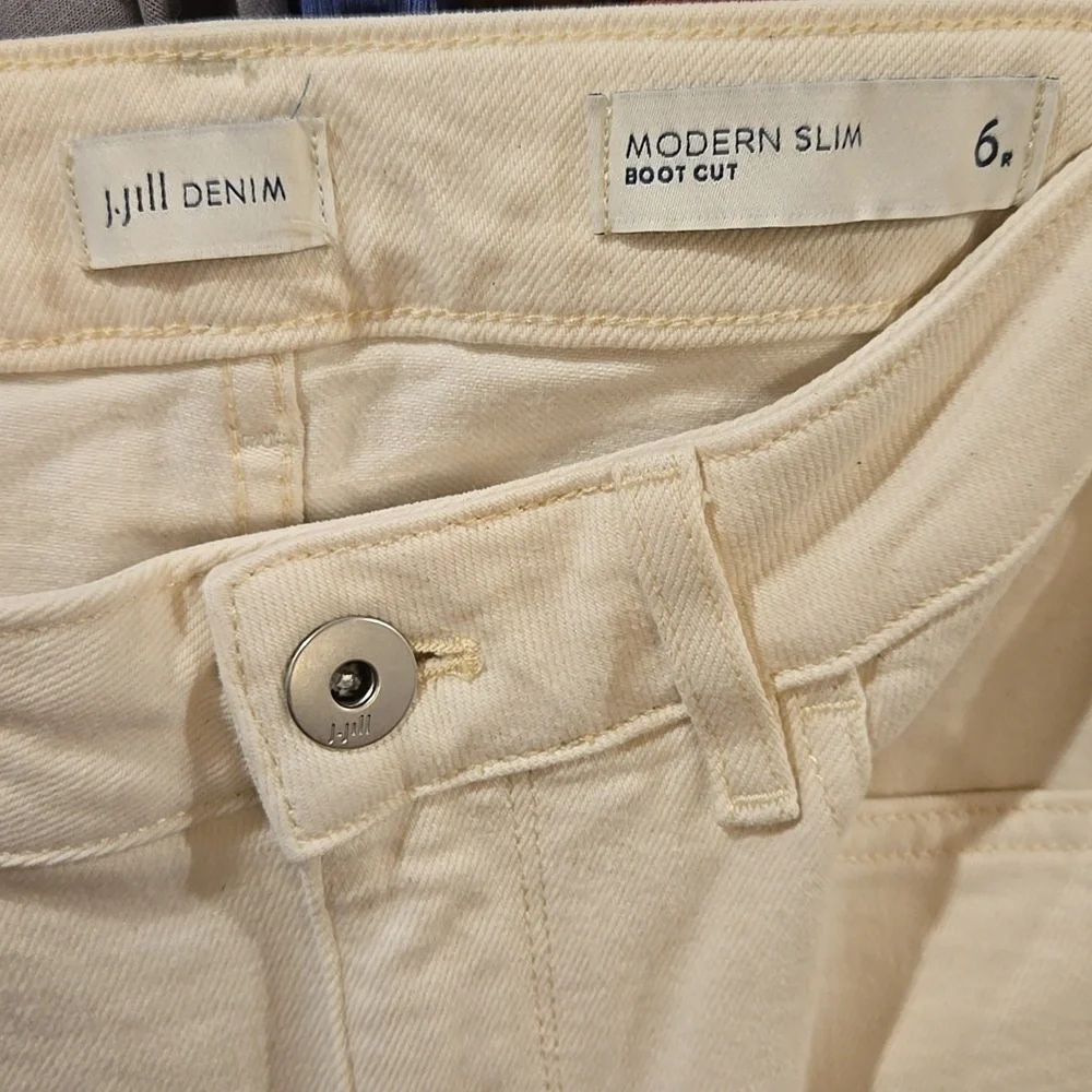 NWT J Jill Modern Slim Bootcut Natural White Cream - Picture 4 of 6